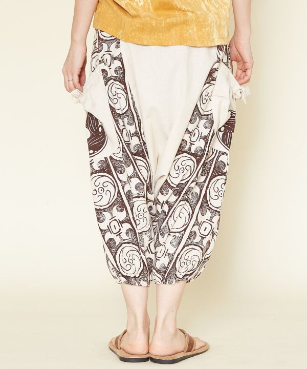 Swirl Unisex Cropped Harem Pants