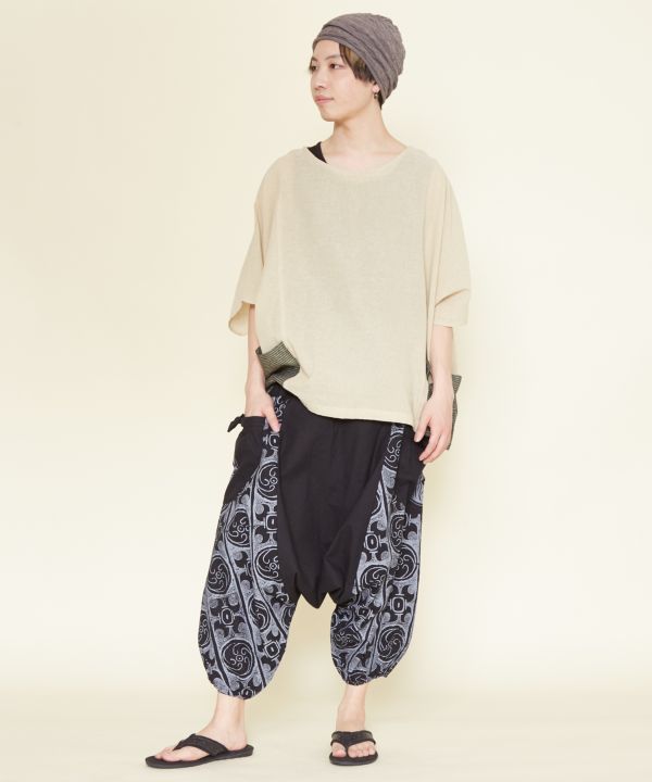 Swirl Unisex Cropped Harem Pants