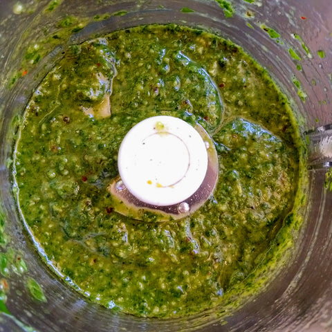 Urban Cheesecraft basil pine nut dairy free pesto no parmesan cheese