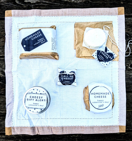homemade cheeses wrapped with free printable labels
