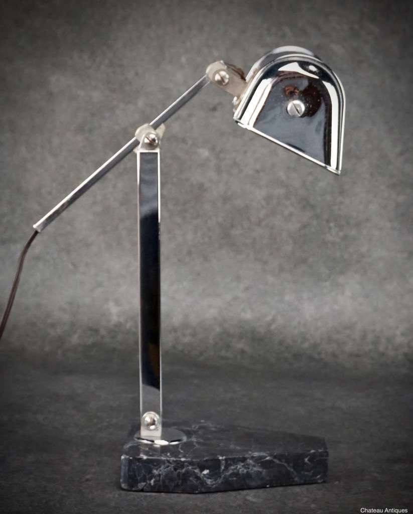 French Art Deco Desk Lamp C1930 Chrome Articulated Modernist