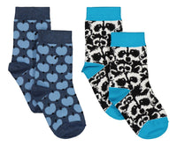 Pesue/Omppu socks Blue + Turquoise / 17-18 | Finlayson
