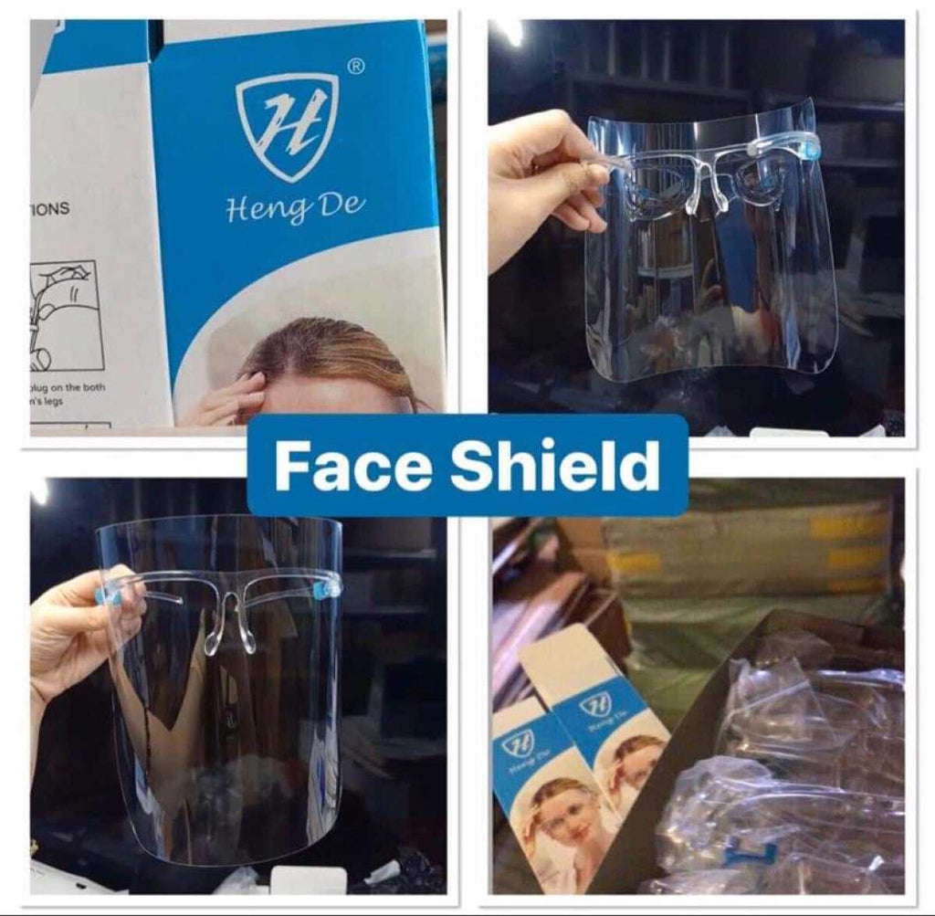 Heng De Face Shield with Box Protective Isolation Mask Brand High Quality Windproof Anti-fog Anti-Oil Anti-smoke Eye Protection AIDELAI Clear Transparent Eyeglass Vice Ganda Showtime