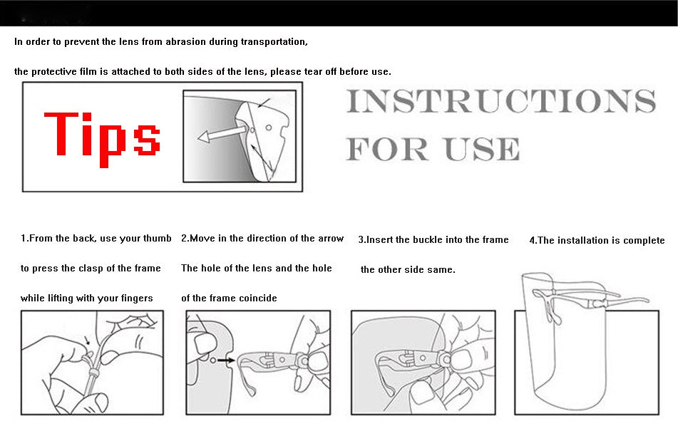 Heng De Face Shield Instructions with Box Protective Isolation Mask Brand High Quality Windproof Anti-fog Anti-Oil Anti-smoke Eye Protection AIDELAI Clear Transparent Eyeglass Vice Ganda Showtime