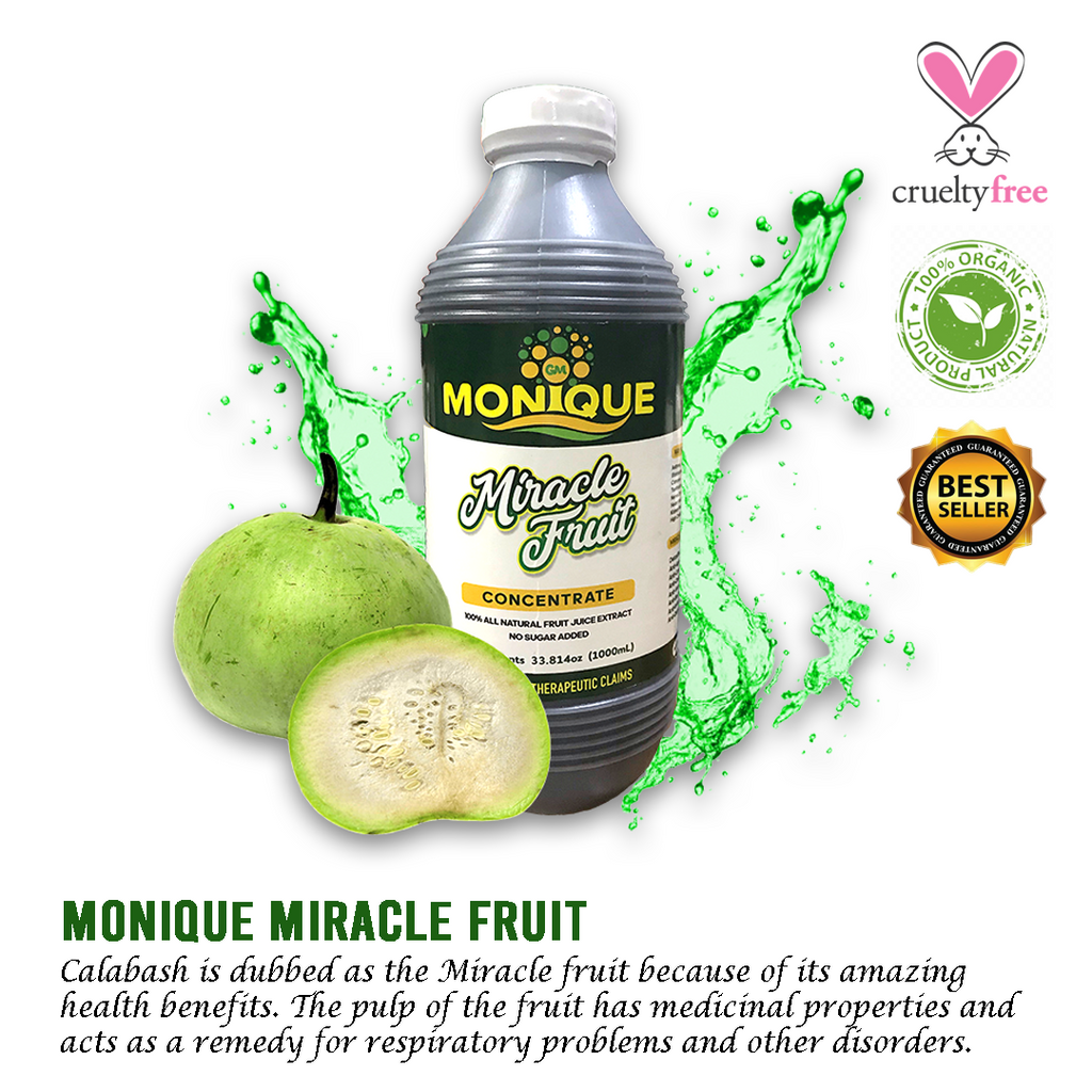 Monique Miracle Fruit Juice FDA APPROVED Organic Calabash Fruit - Concentrated, No Sugar Added (Kids and Adult Health Drink) Budget Friendly, Cancer treatment, Best selling, Most Affordable