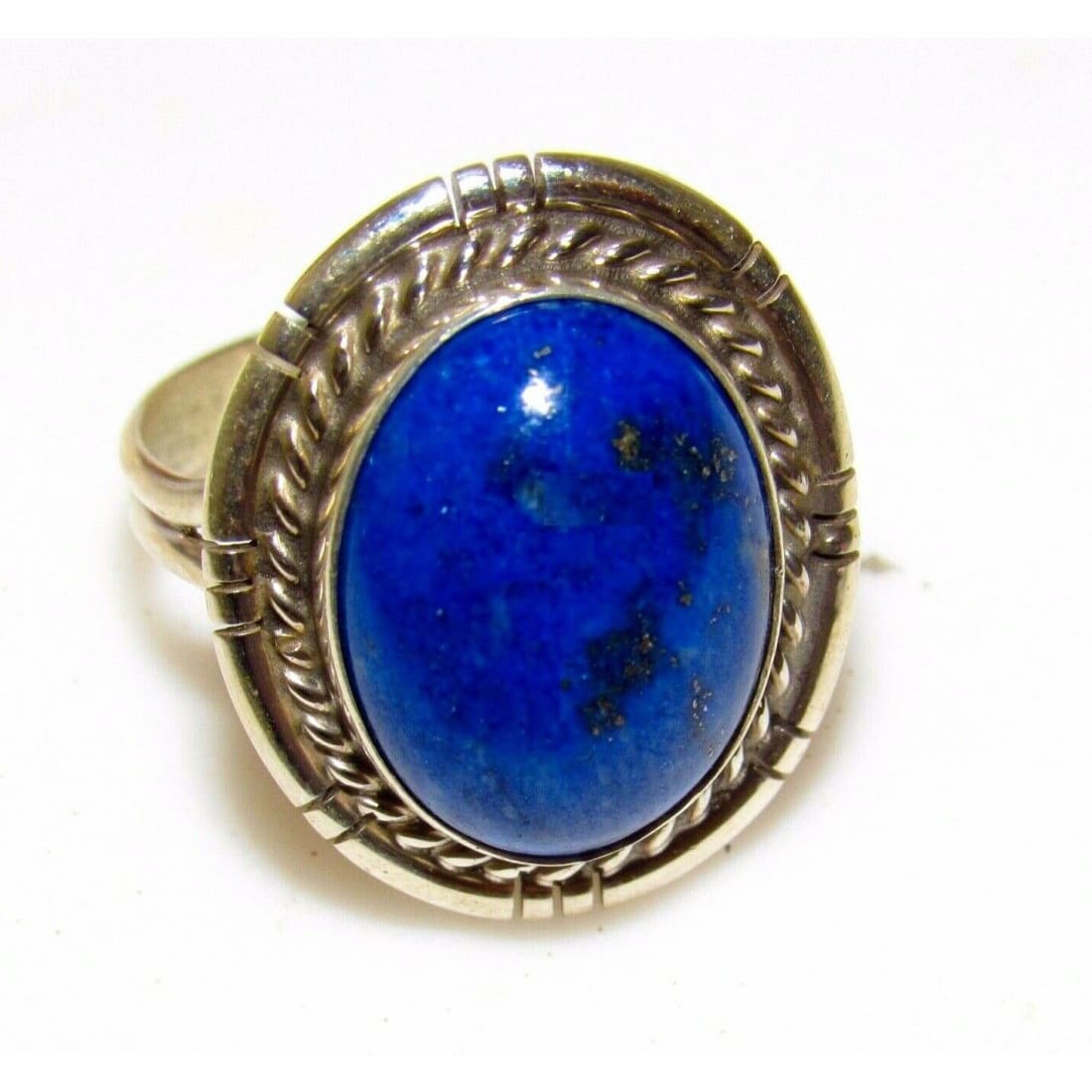Navajo Lapis Lazuli Ring Size 8.5 Sterling Silver Native 