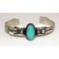 Navajo Royston Turquoise Cast Sterling Hand Etched Stacker 