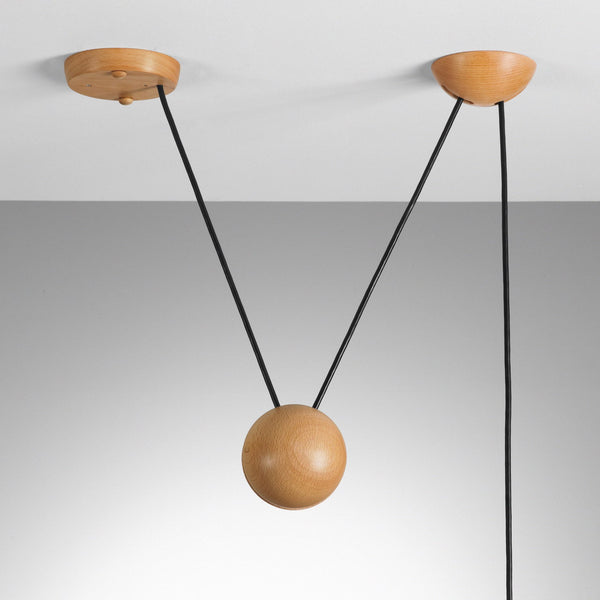 Rise And Fall Light Adjustable Height Pulley Off Centered The