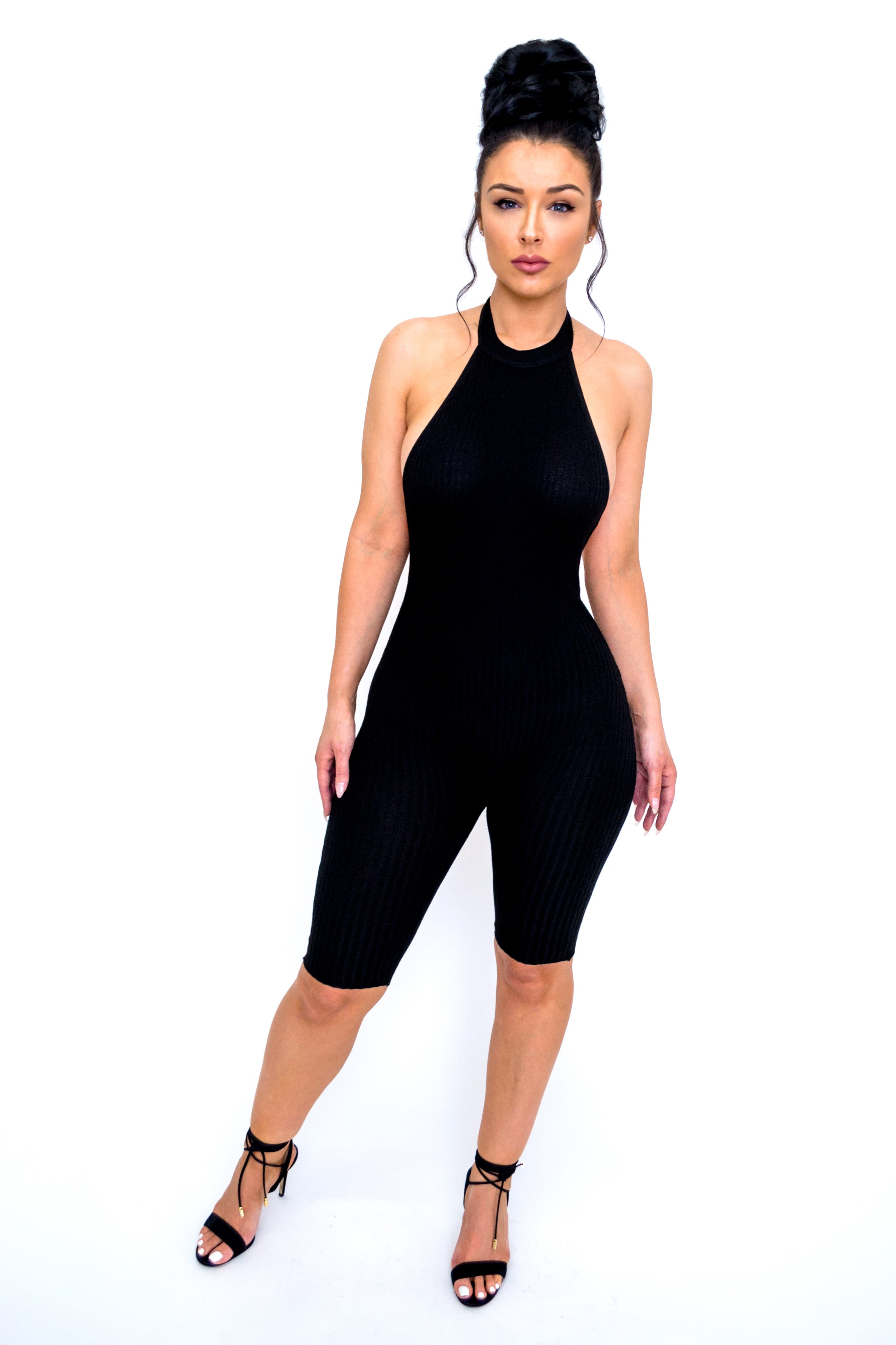 backless halter jumpsuit