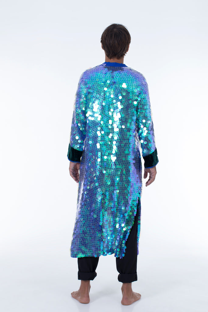 royal blue sequin duster tops for sale