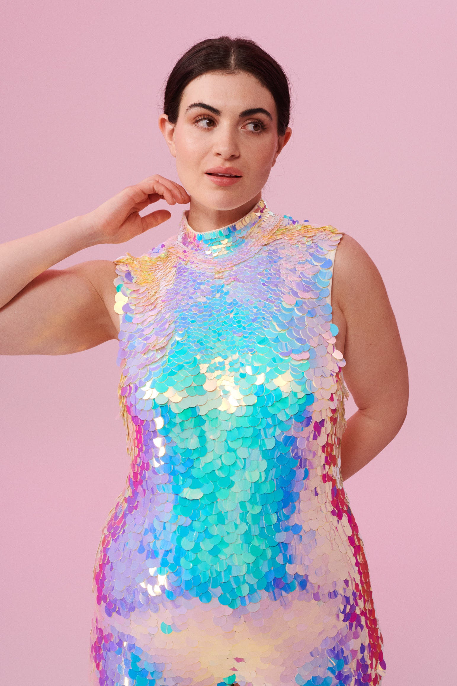 IRIS SEQUIN JUMPSUIT - OPAL