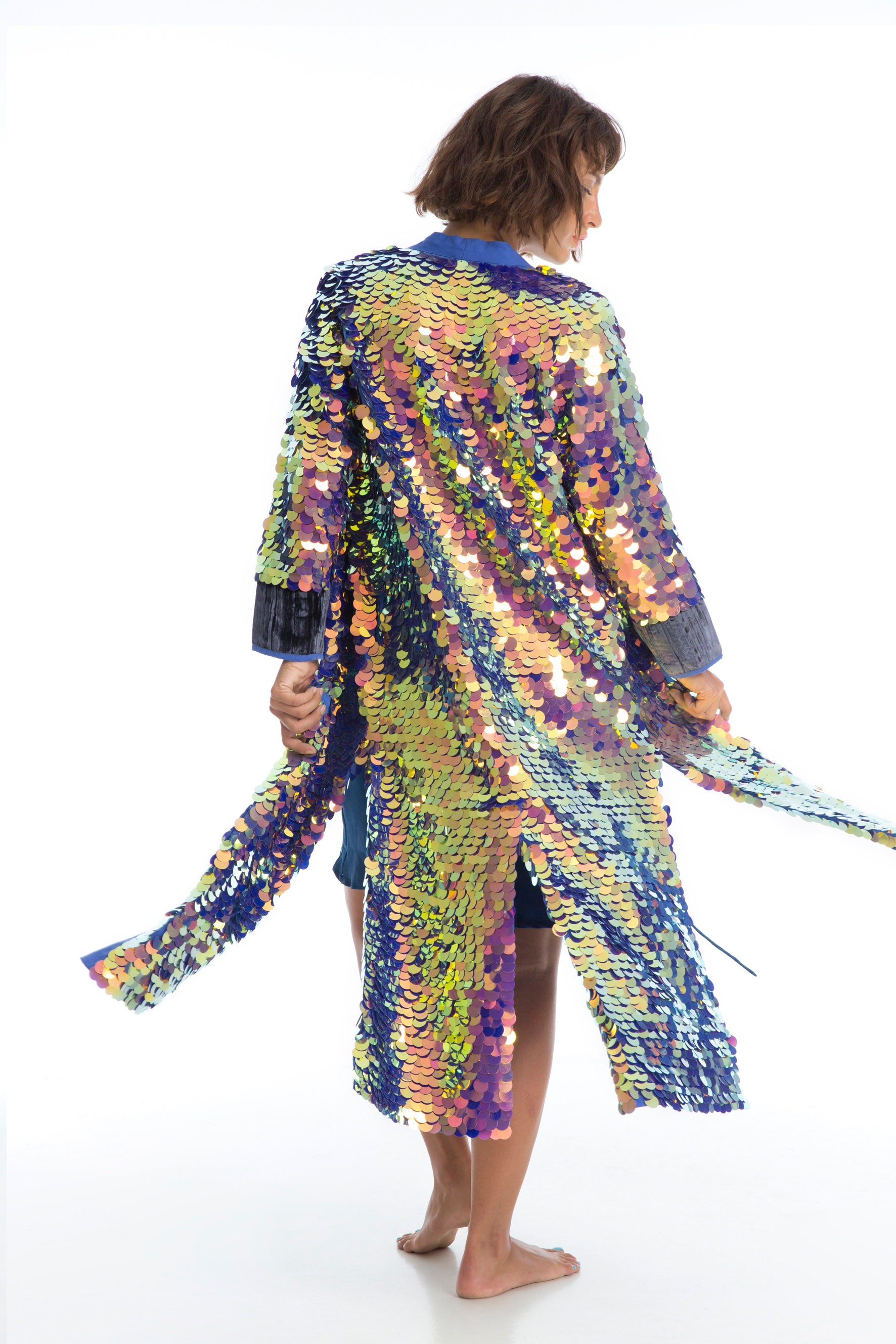 kimono glitter dress