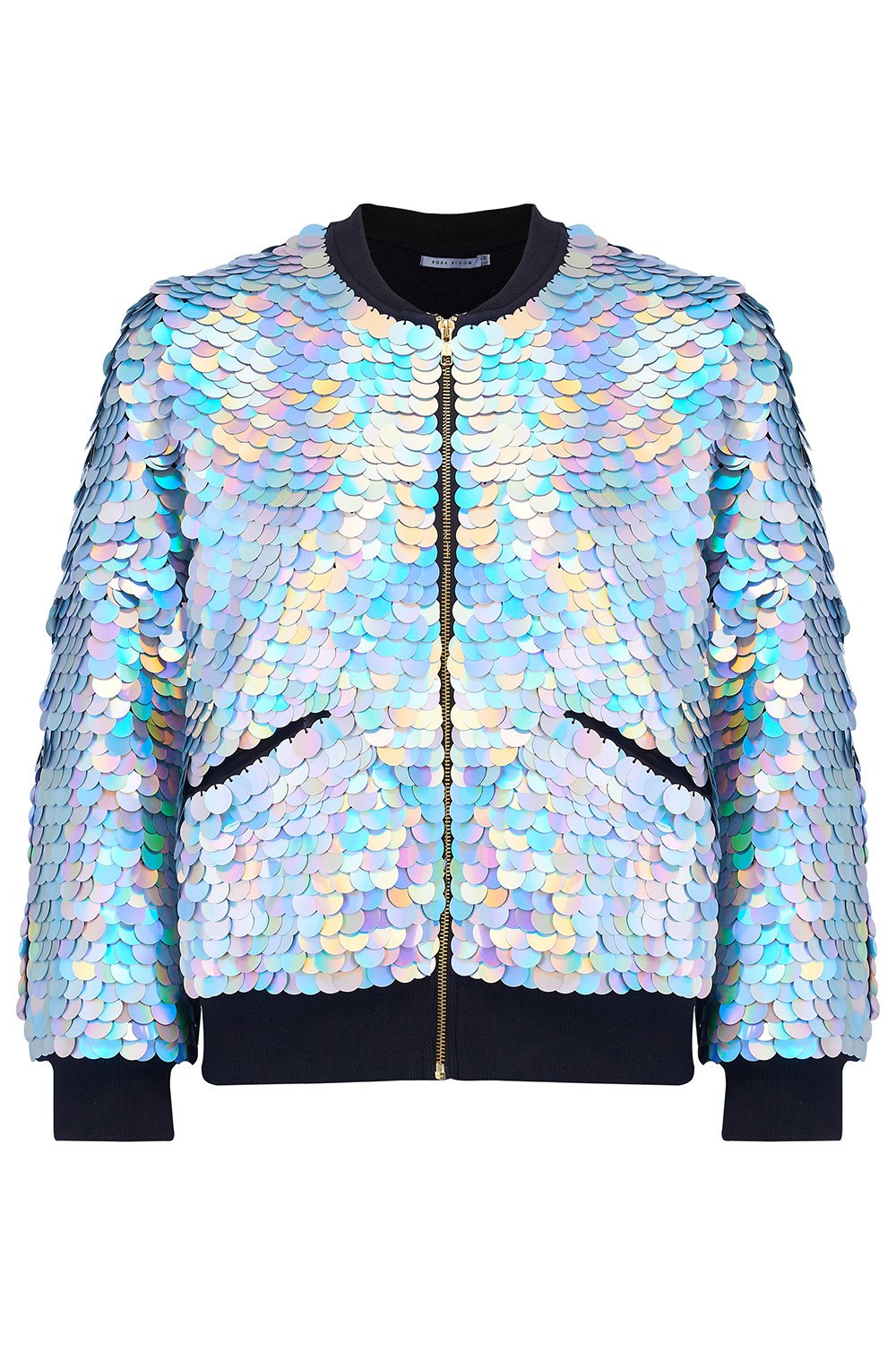 Supernova Bomber Jacket in Hologram Silver