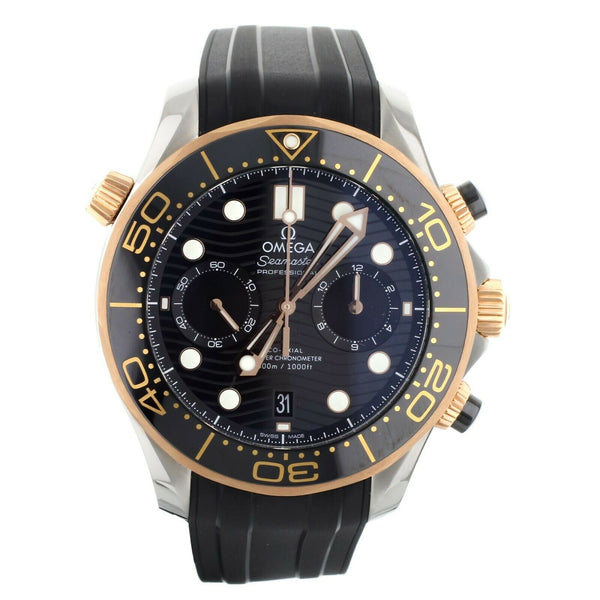 Omega Seamaster 300m Chronograph Steel Rose Gold Rubber 21022445101001 ...