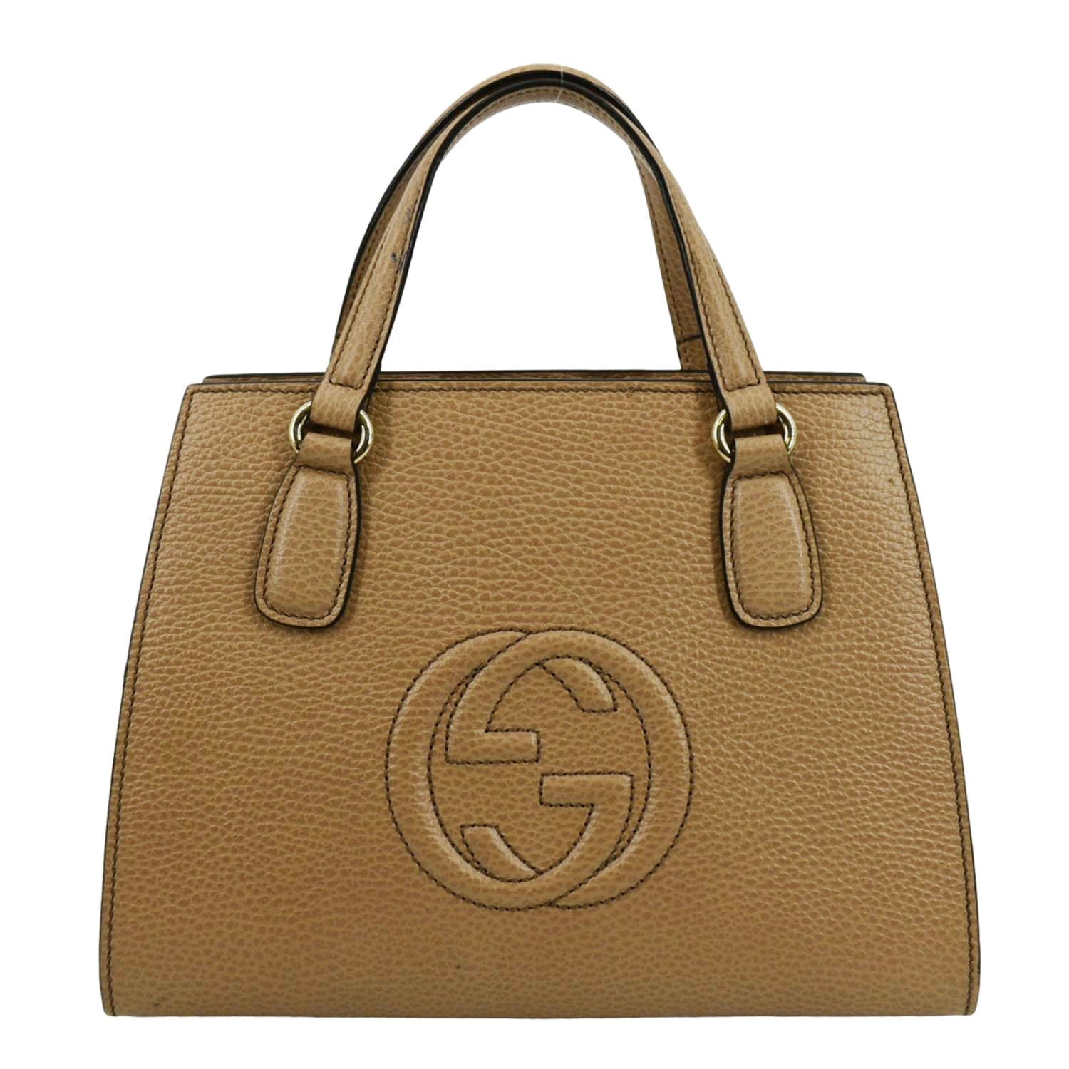 Gucci Soho Beige Leather Small Women's Tote Bag 607722