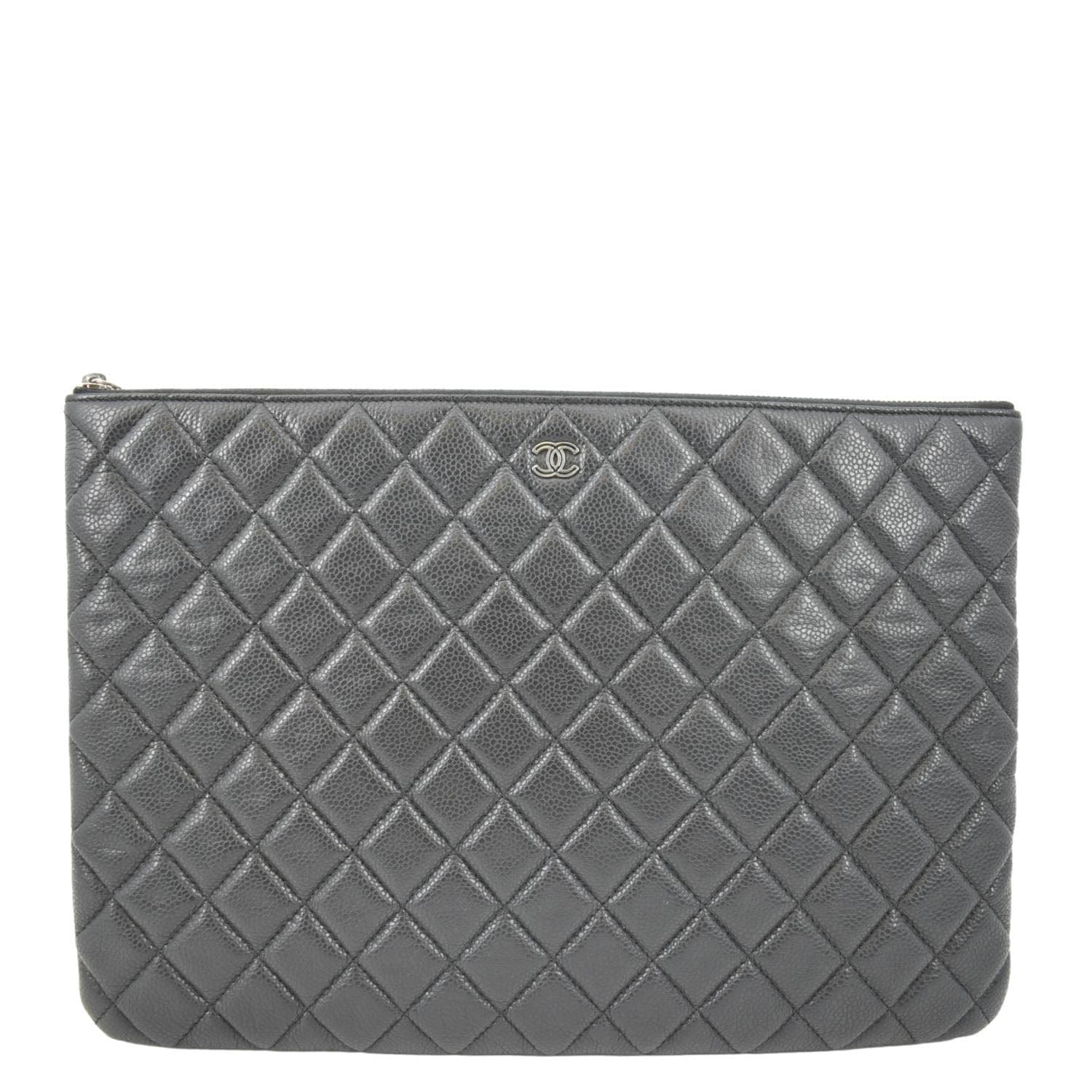 Chanel timeless Jumbo black kalfskin silver HW