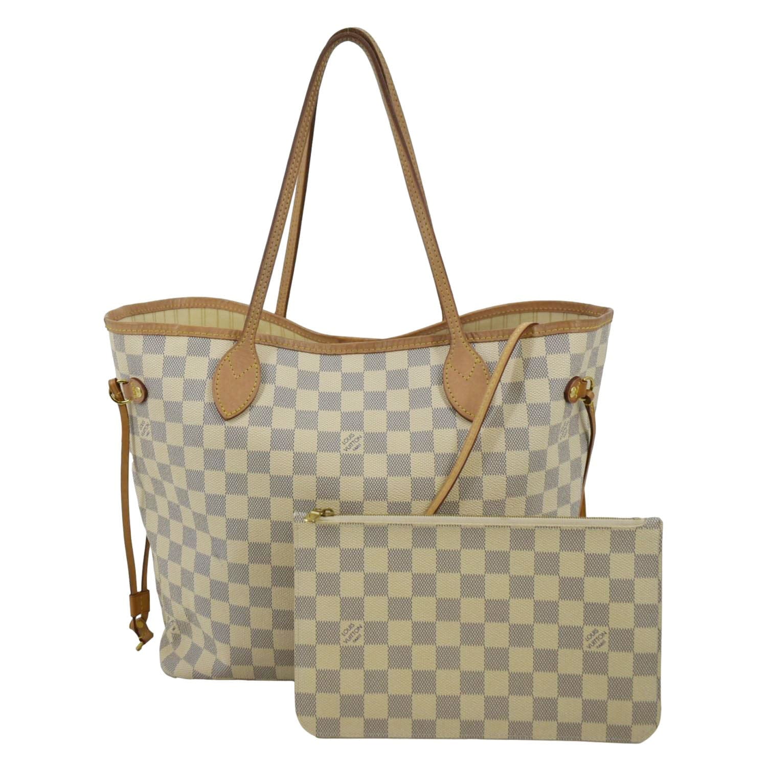 Louis Vuitton Damier Azur Neverfull Bag GM White