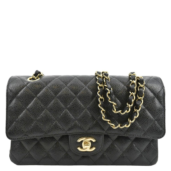 Chanel Vintage Black Caviar Small Classic Double Flap Bag 24k GHW –  Boutique Patina