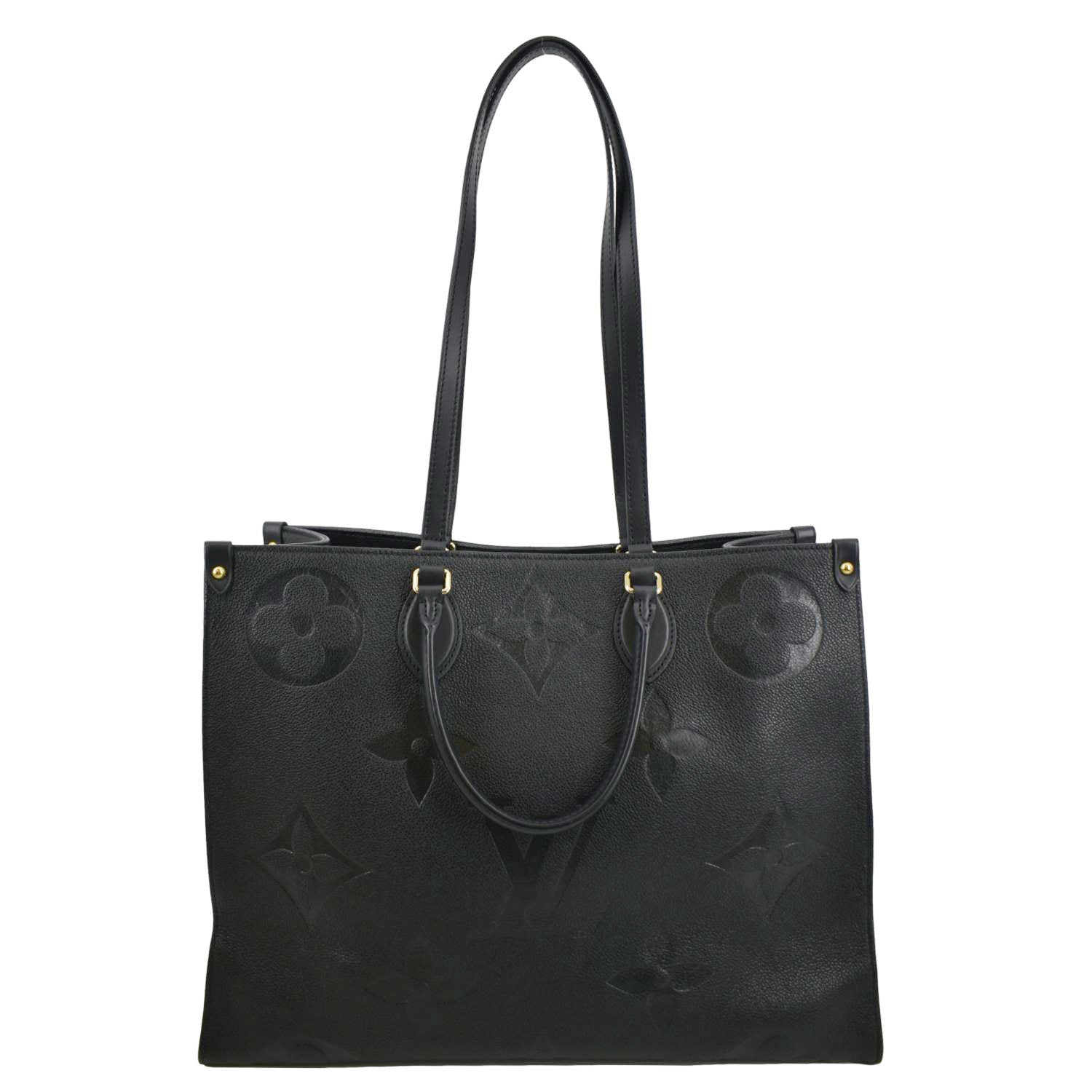 Louis Vuitton Onthego Monogram Giant GM Noir in Empreinte Leather with  Gold-tone - US