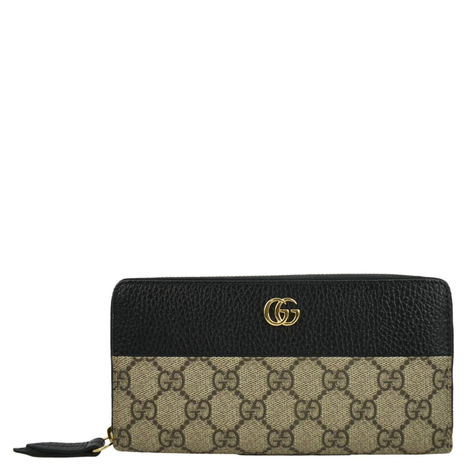 GG Marmont zip around wallet in light pink leather and Supreme