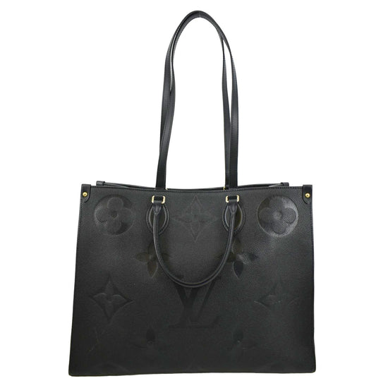 Louis+Vuitton+OnTheGo+Tote+GM+Black+Leather for sale online