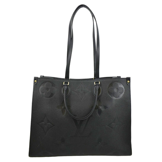 Authentic Louis Vuitton OnTheGo Gm Black Leather Tote Shoulder Bag (Brand  New)