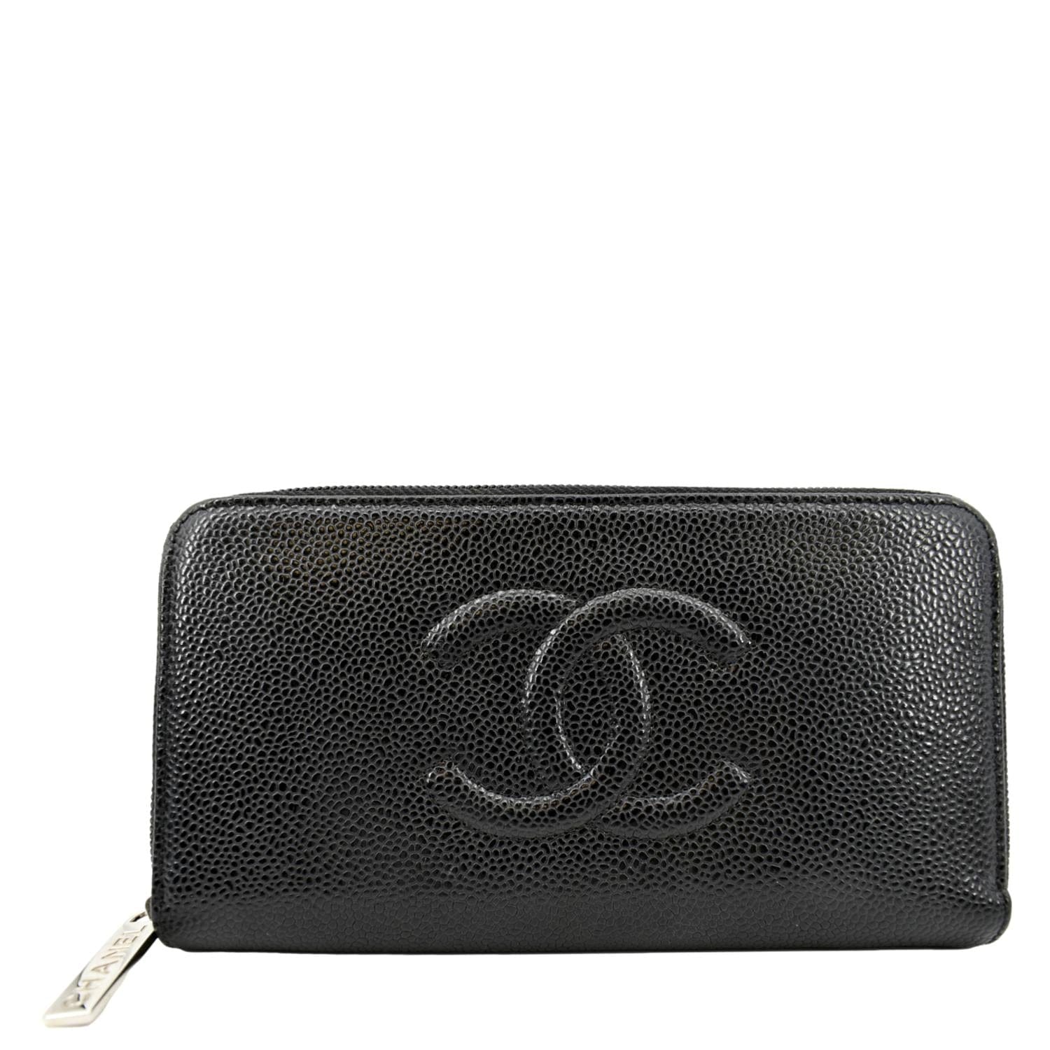Chanel Black Timeless CC Zipped Around Long Wallet, Designer Brand, Authentic Chanel