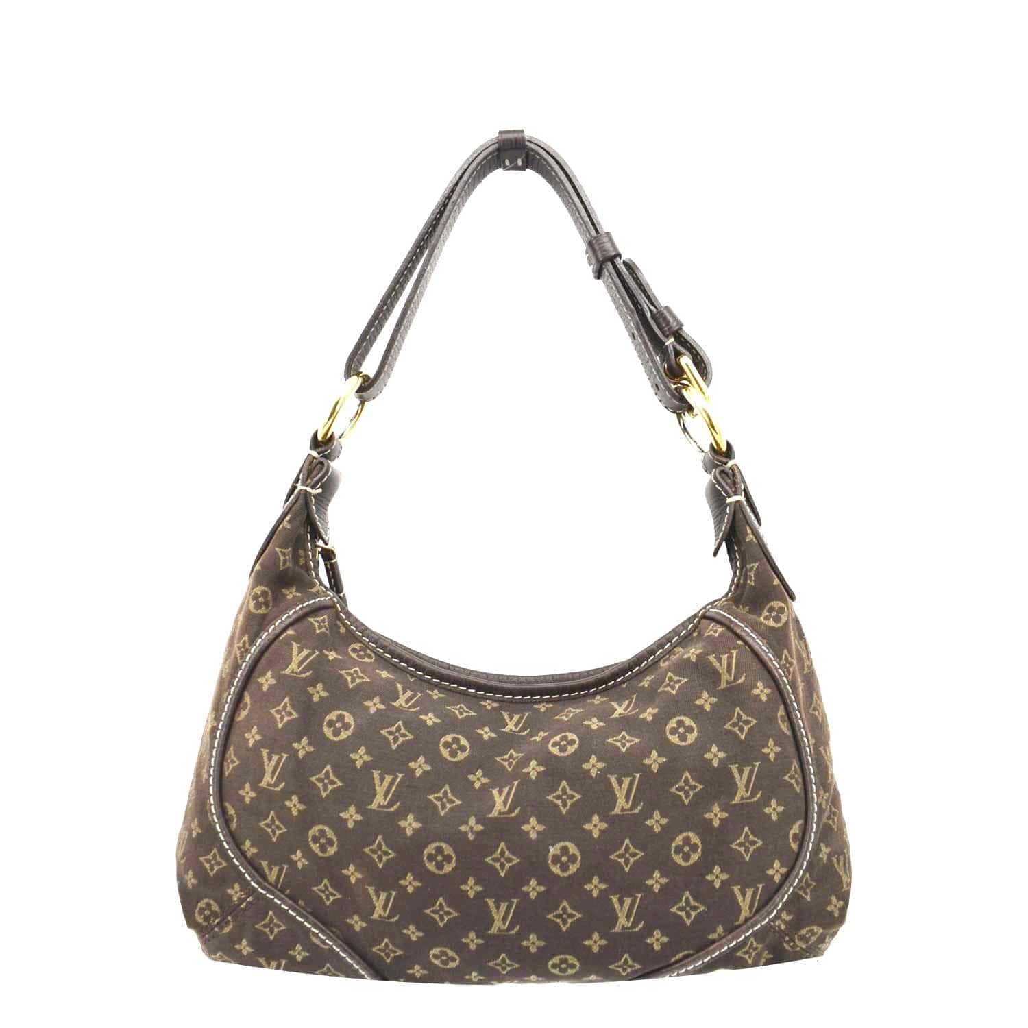 Louis Vuitton Manon PM Mini Lin Monogram Hobo Bag Brown