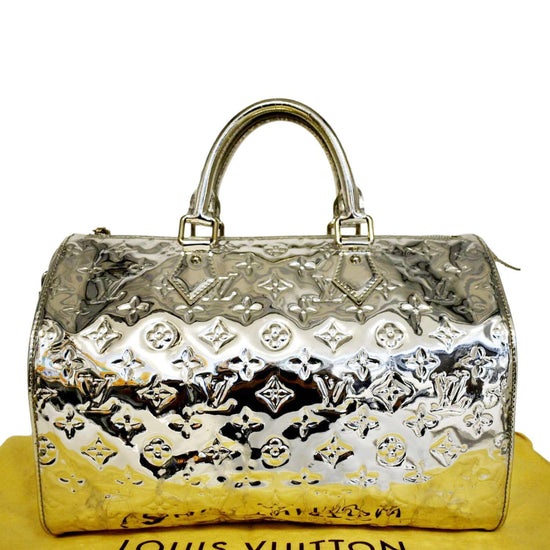 LOUIS VUITTON Monogram Miroir Speedy 30 Silver 72266