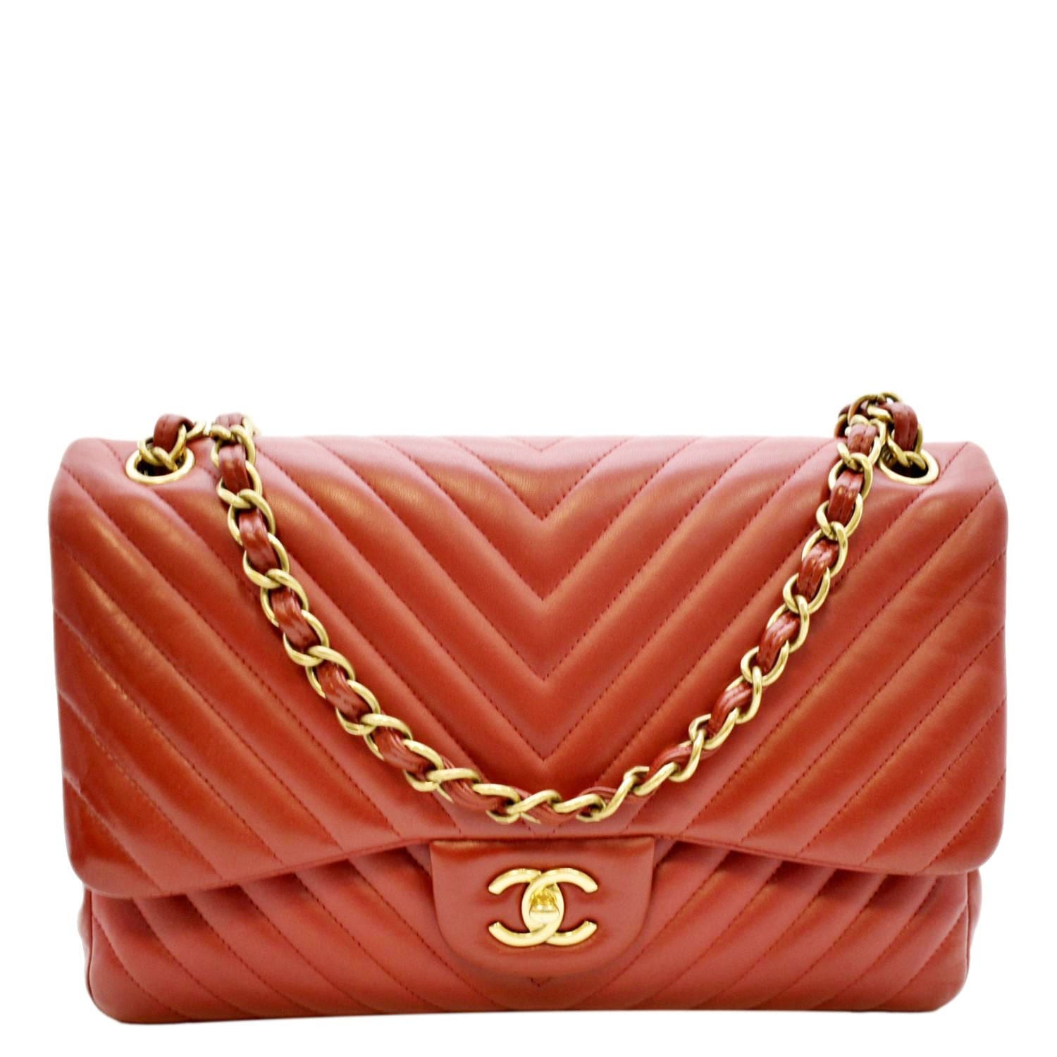 Chanel Chevron Jumbo Rectangular Flap Shoulder Bag