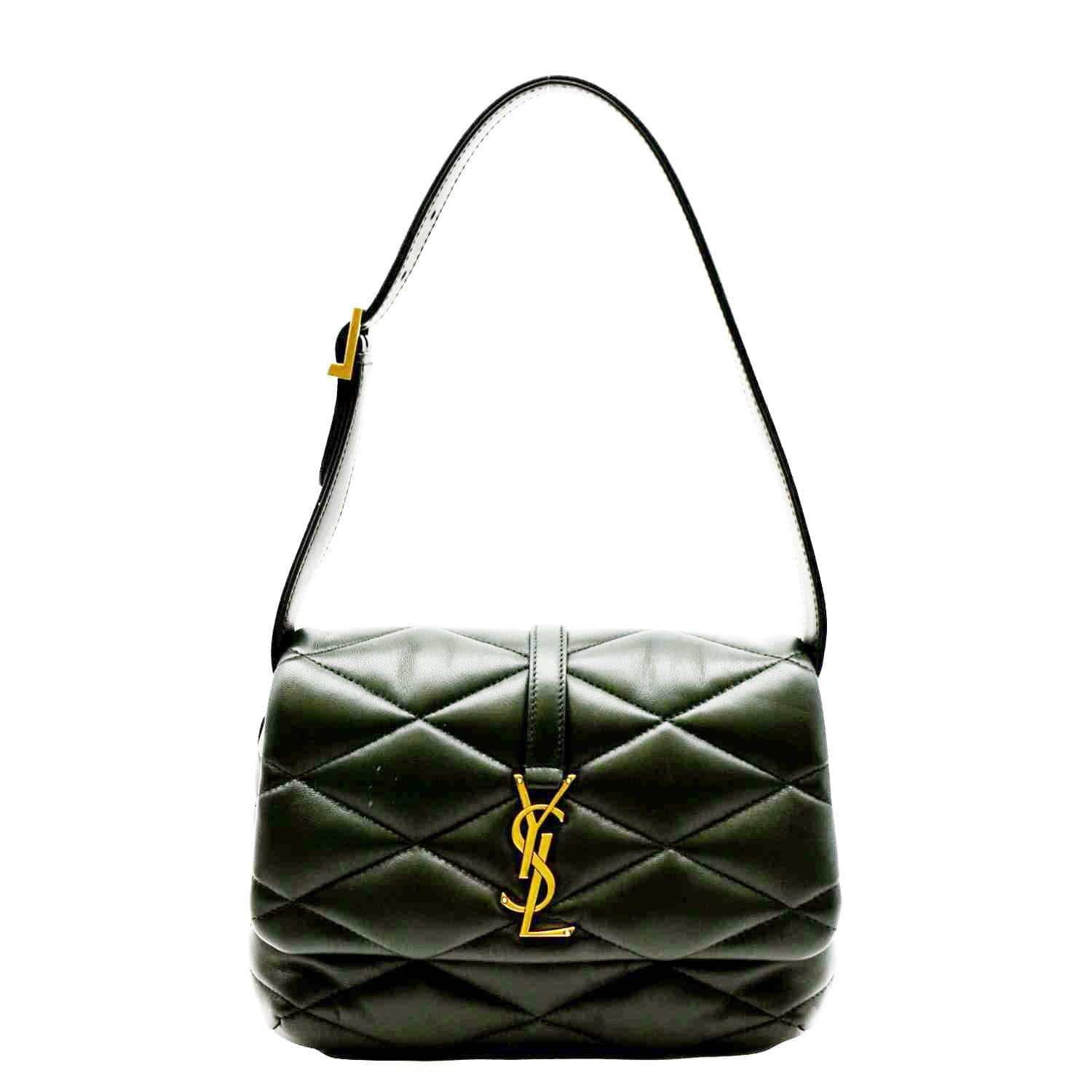 Yves Saint Laurent Le 57 Quilted Lambskin Leather Hobo Bag Green