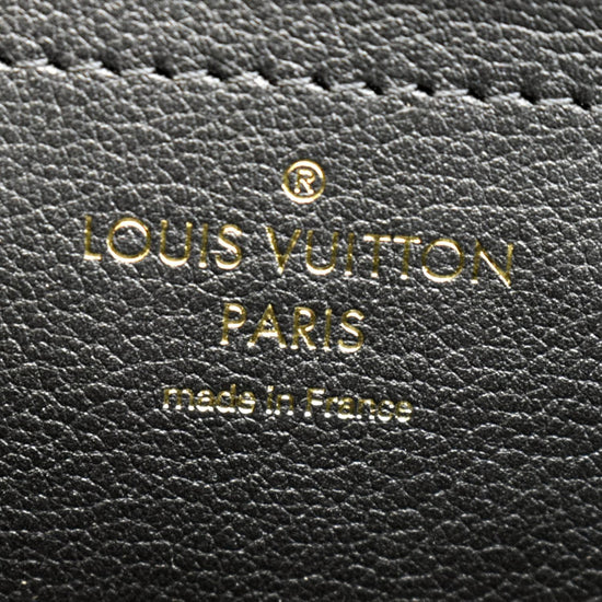 Louis Vuitton Black Leather Monogram Canvas Marceau Bag