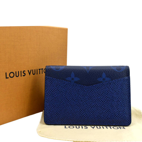 Pocket organizer leather small bag Louis Vuitton Navy in Leather - 29907961