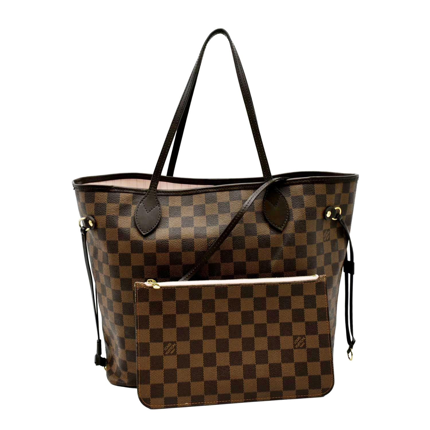 Louis Vuitton Neverfull MM Damier Ebene Tote Bag-Louis Vuitton Neverfull MM  DE Rose Ballerine Tote Bag-RELOVE DELUXE