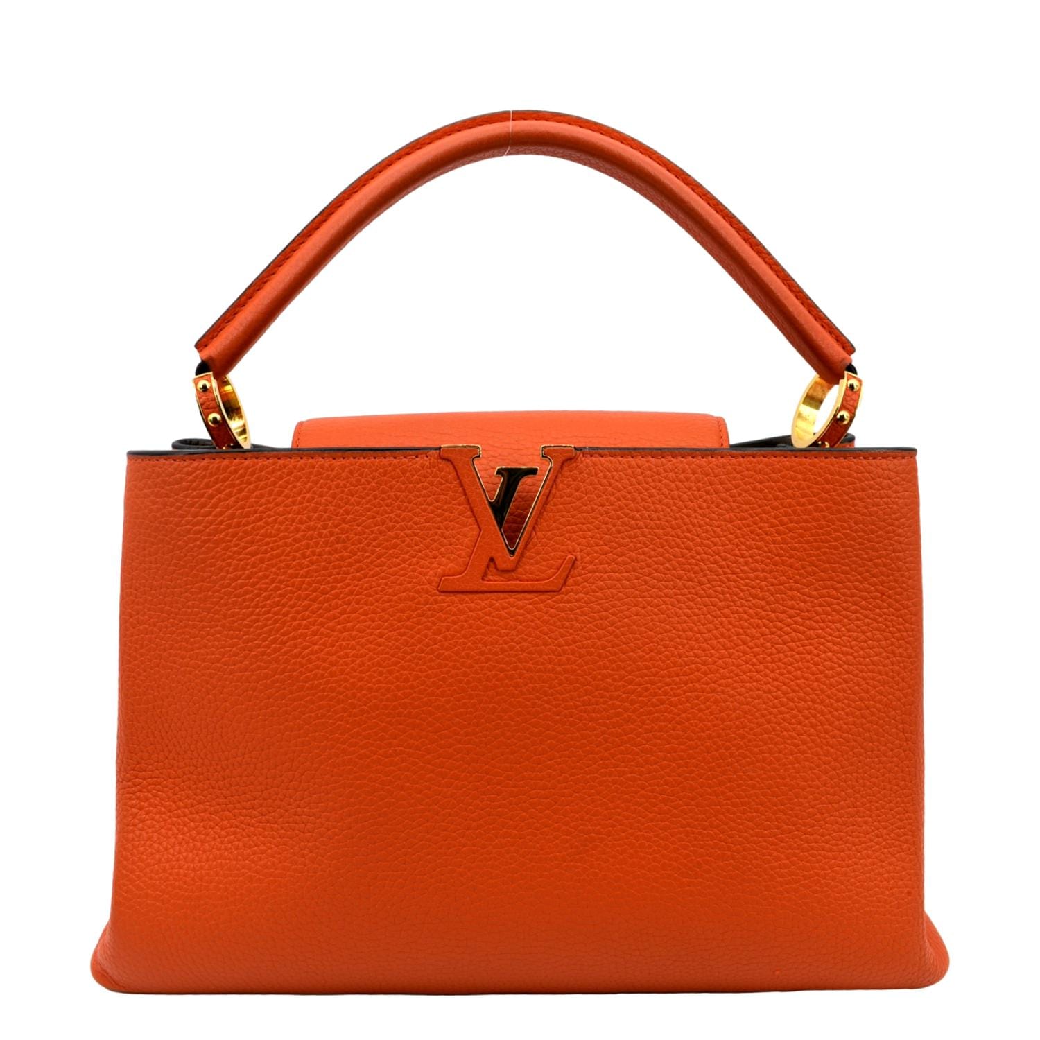 Louis Vuitton Capucines Bag Leather MM Orange 1280671