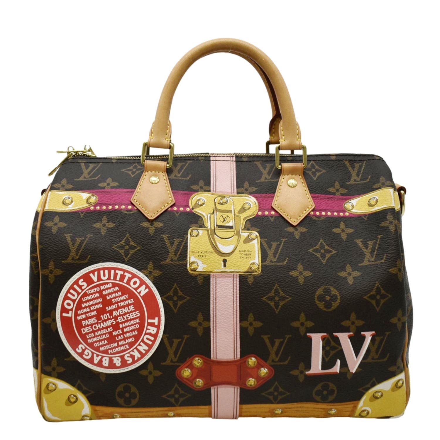 Louis Vuitton Speedy Bandouliere Bag Limited Edition Summer Trunks Monogram  Canvas 30 Auction