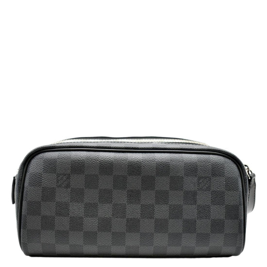 LOUIS VUITTON TOILETRY BAG IN DAMIER GRAPHITE POUCH Grey Leather ref.543224  - Joli Closet