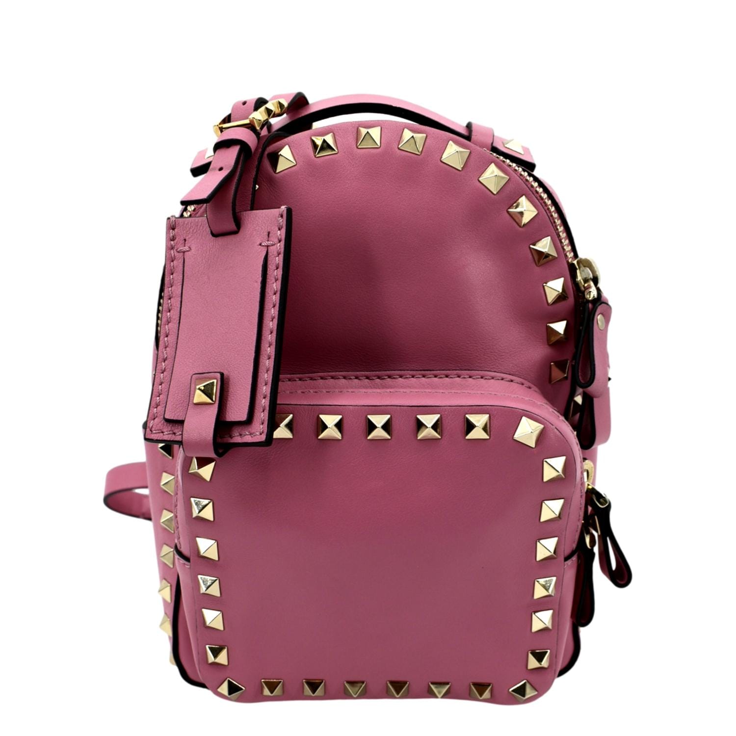 Valentino Garavani Rockstud Mini Backpack in Red Patent Leather