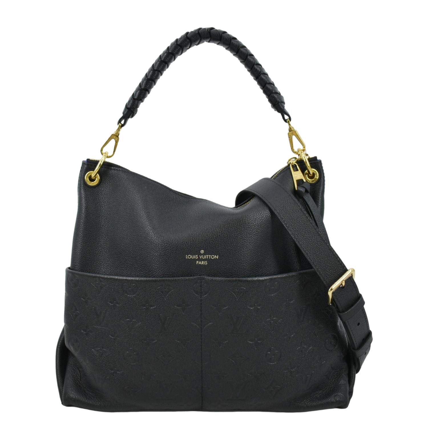 Louis Vuitton Maida Monogram Empreinte Leather Hobo Shoulder Bag Black