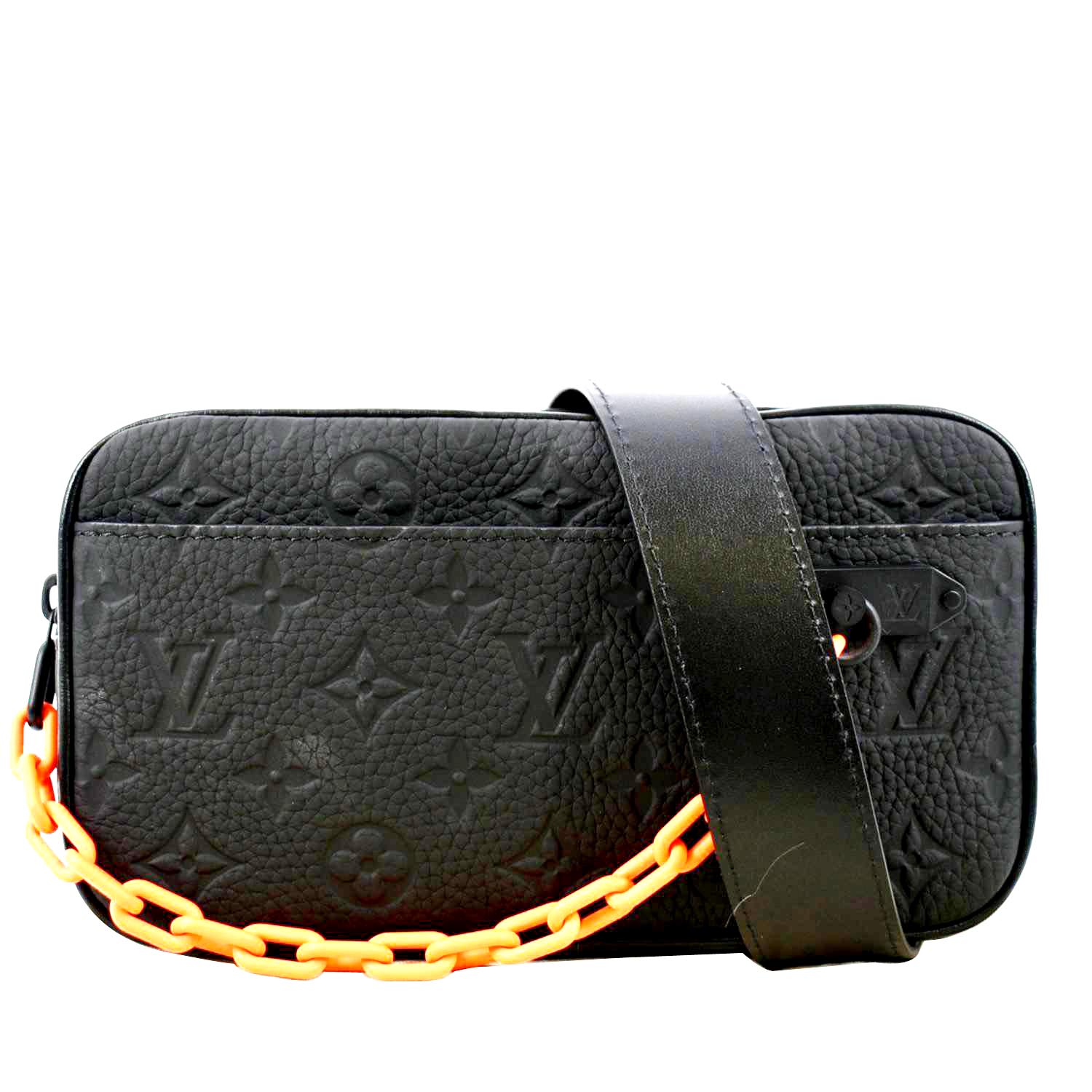 Louis Vuitton Second Bag Pochette Volga Monogram Eclipse Black Chain Virgil