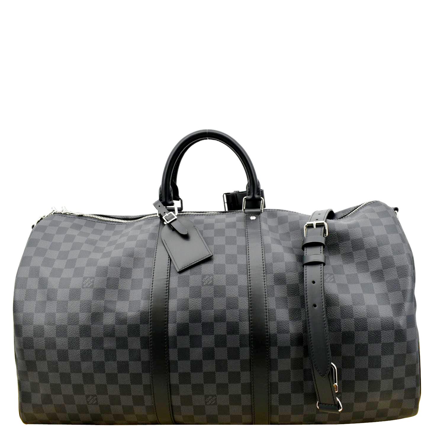 Louis Vuitton Boston Bag Keepall Bandouliere 55 Damier Graphite MB