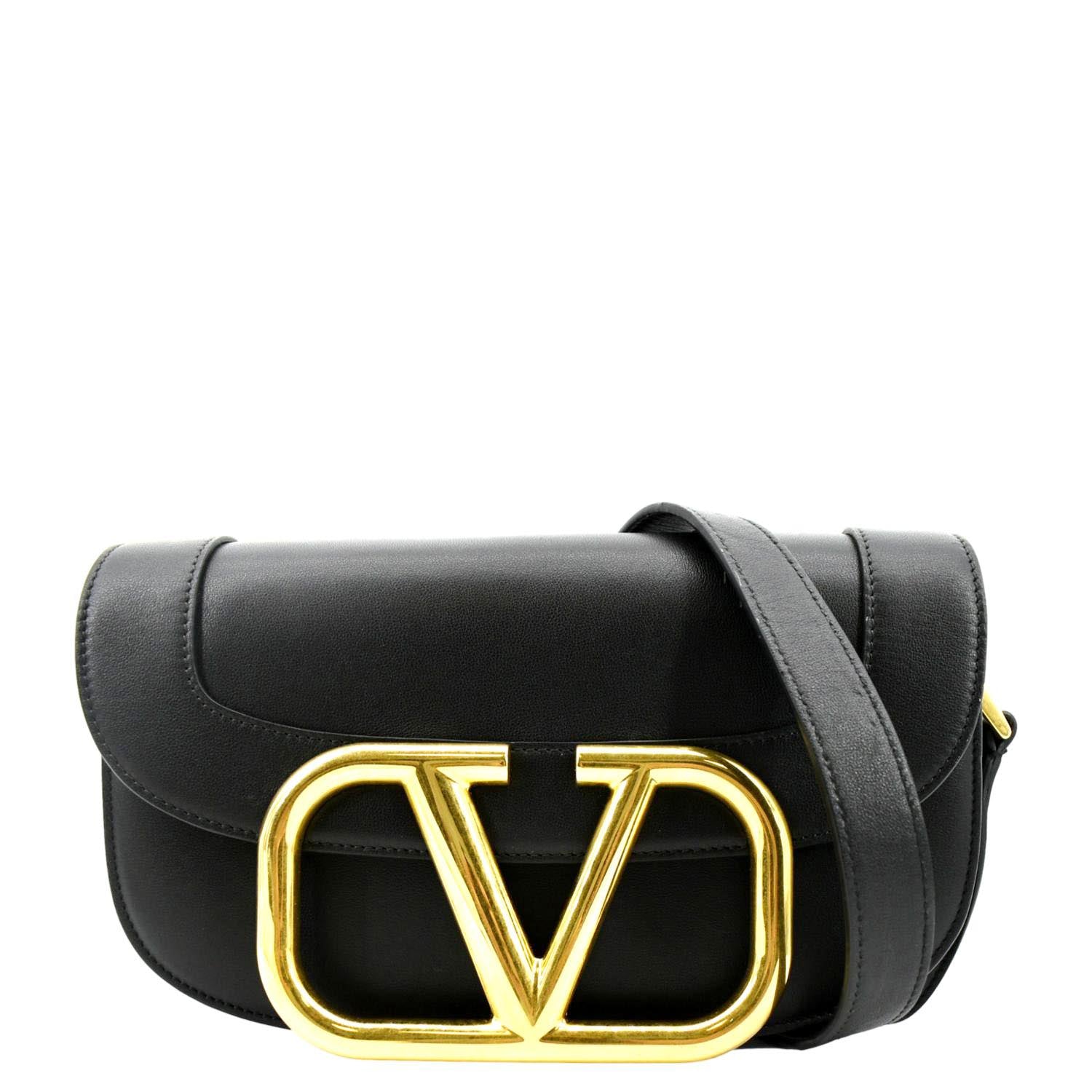 Supervee leather handbag Valentino Garavani Black in Leather