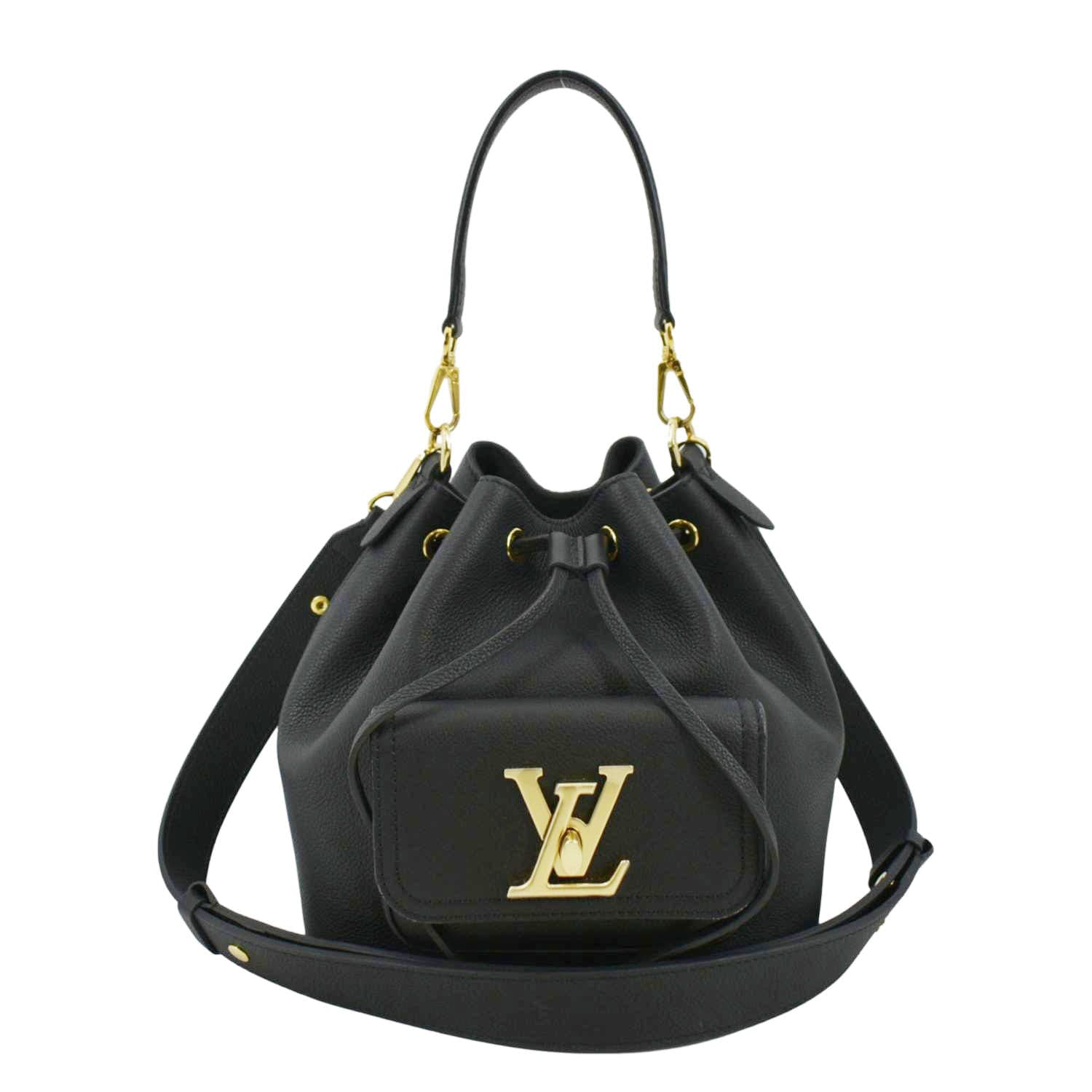 Louis Vuitton Lockme Leather Crossbody Bucket Bag
