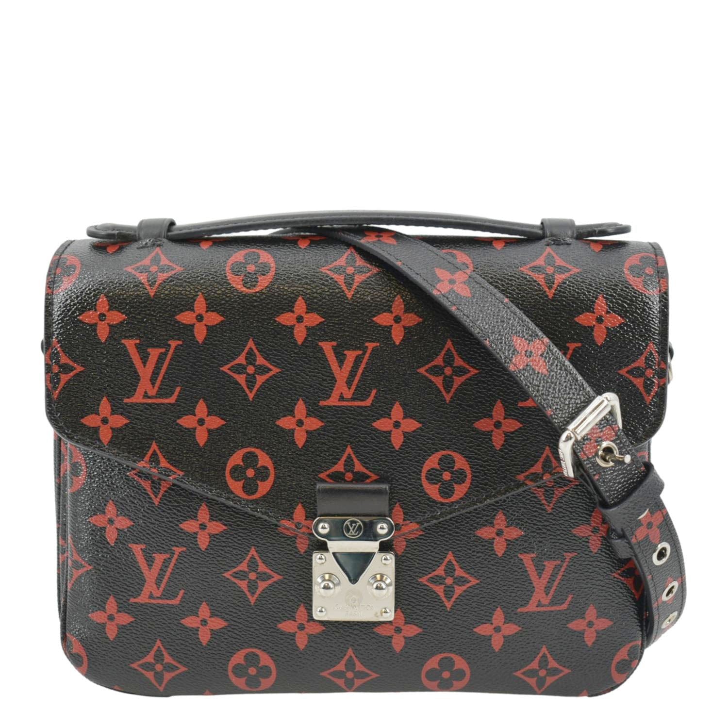 louis vuitton purse black and red