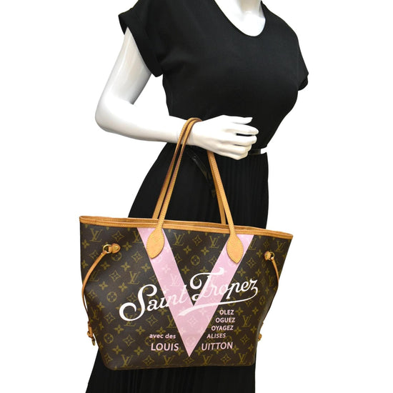 Louis Vuitton Saint Barth Neverfull Rose Ballerine Tote Stunning Limit