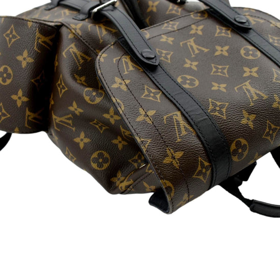 Christopher backpack cloth bag Louis Vuitton Brown in Cloth - 35604980