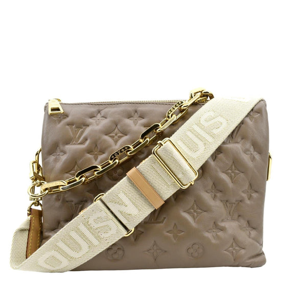 LOUIS VUITTON Coussin MM Taupe Lamb