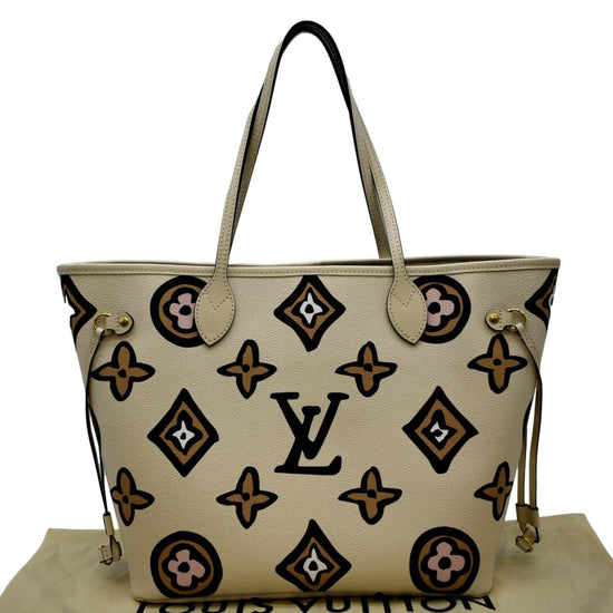 Louis Vuitton Black Monogram Wild at Heart Neverfull MM Tote Bag 186lv83