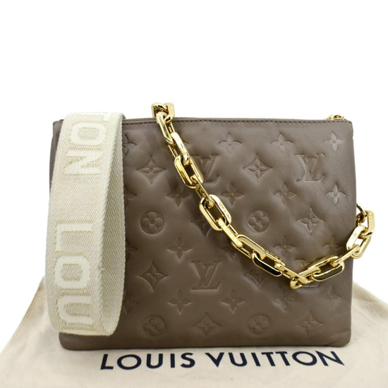 Louis Vuitton Shoulder Coussin Mm with Gold Chain Black Leather Cross Body  Bag Listed By Mer K - …