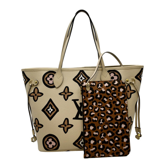 Louis Vuitton Cream Wild At Heart Giant Monogram Neverfull MM – Hepper Sales